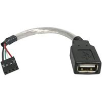 StarTech.com 15 cm USB 2.0 kabel - USB A-bus naar USB moederbord 4-pins header - bus/female - USB Pinheader kabel 4-polig - thumbnail
