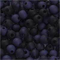 Creativ Company Plastic kralen, d 6 mm, gatgrootte 2 mm, ca. 150 stuk, blauw, 40 gr/ 1 doos - thumbnail