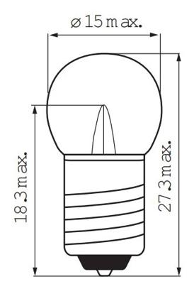 Lampje (voor) Edge 6V 0.45 Watt met schroefdraad
