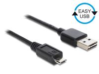 Delock 85156 Kabel EASY-USB 2.0 Type-A male > USB 2.0 Type Micro-B male 50cm zwart - thumbnail