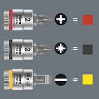 Wera 8755 A 05003353001 Kruiskop Pozidriv Dopsleutel-bitinzet PZ 1 1/4 (6.3 mm) - thumbnail