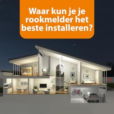 Smartwares RM250 Rookmelder Incl. batterij (5 jaar) werkt op batterijen (Ø x h) 100 mm x 35 mm