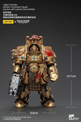 Warhammer The Horus Heresy Action Figure 1/18 Legio Custodes Aquilon Terminator Squad Aquilon with Lastrum Storm Bolter 14 cm