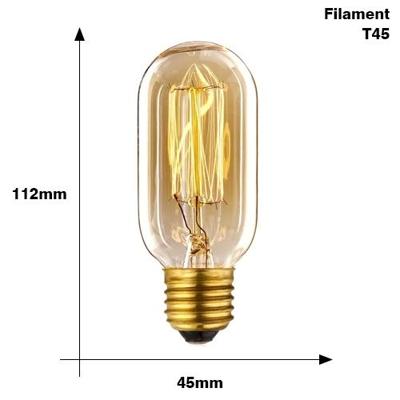 E27 40W Retro Edison gloeilamp gloeidraad Vintage ampul gloeilamp AC 220V(T45 Filament)