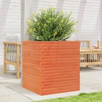 Plantenbak 60x60x68,5 cm massief grenenhout wasbruin - thumbnail