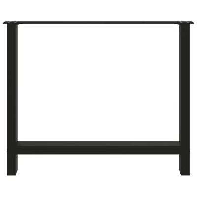 Salontafelpoten 2 st 100x(72-73) cm staal zwart