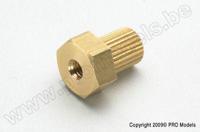 Kruiskoppeling adapter met M5x0.8 schroefdraad - thumbnail