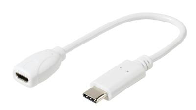 Vivanco Mobiele telefoon Adapter [1x Micro-USB-bus - 1x USB-C 2.0 stekker] DCAVVUSBCMB02W 20.00 cm Universeel