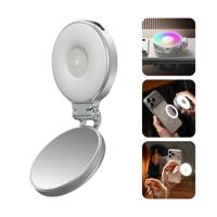 Telesin RGB Magnetische Selfie Ringlamp - Zilver - thumbnail