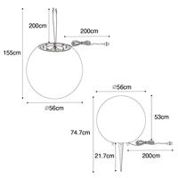 QAZQA Smart buitenlamp wit 56 cm incl. Wifi A60 IP65 - Nura - thumbnail