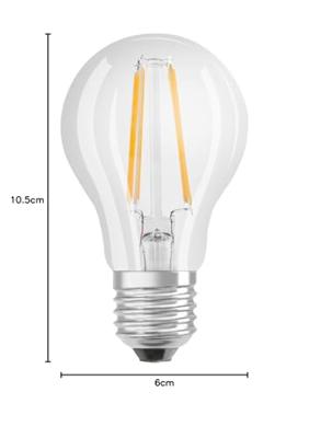 OSRAM HOMELIGHTING 4058075090569 LED-lamp Energielabel E (A - G) E27 Peer 6.5 W = 60 W Warmwit (Ø x l) 60 mm x 105 mm Filament / Retro-LED 5 stuk(s)