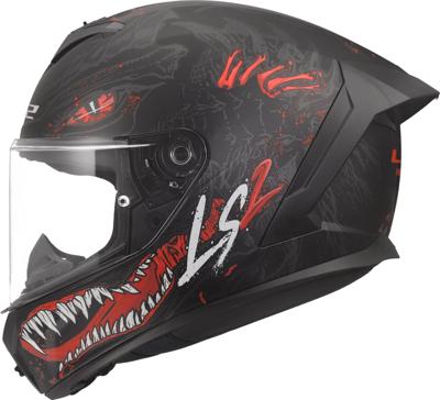 LS2 integraalhelm "ff820 rapid iii kaiju ii" helmets ff820 rapid i kaiju ii black/red/white