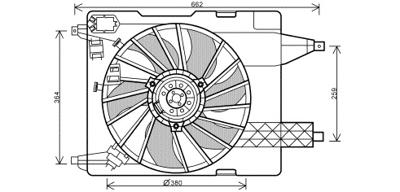 KOELVENTILATOR COMPLEET met AIRCO 4323747