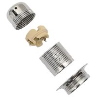 Lamphouders 2 st nikkel satijn E27 - thumbnail