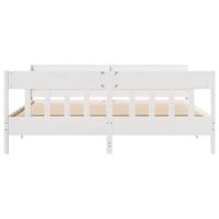 Bedframe zonder matras massief grenenhout wit 200x200 cm - thumbnail
