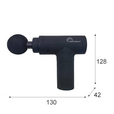Massagepistool - LITTLE BALANCE - Sport Relax - 6 snelheden - 4 koppen - Zwart