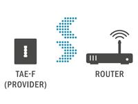 Hama DSL Aansluitkabel [1x Telefoonstekker Duitsland (TAE-F) - 1x RJ45-stekker 8p2c] 6 m Wit - thumbnail