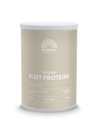 Mattisson Absolute rijst proteine poeder vegan 80% 400 Gram Mattisson Absolute rijst proteine poeder vegan 80% 400 Gram