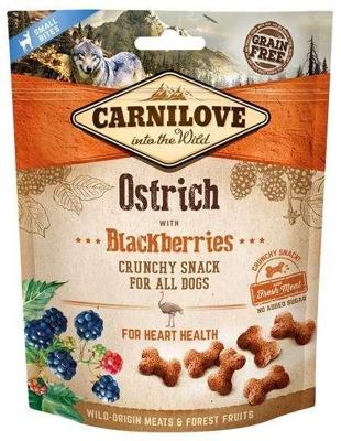CARNILOVE CRUNCHY SNACK STRUISVOGEL / ZWARTE BES