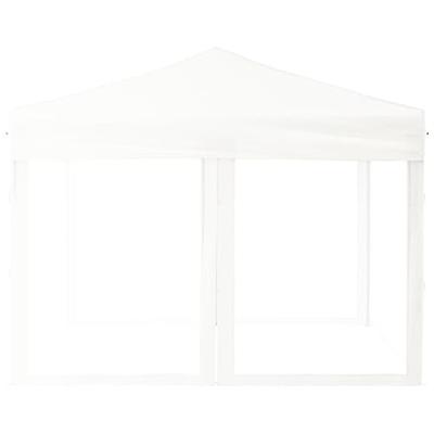 VidaXL Partytent inklapbaar met zijwanden 3x3 m wit - thumbnail
