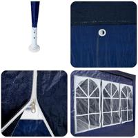 Partytent met 12 Blauwe Zijwanden 8x4 m PE - thumbnail