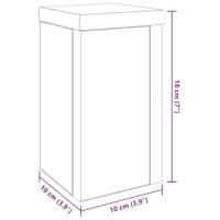 Plantenstandaard 2 pcs Zwart eiken 10 x 10 x 18 cm Bewerkt hout - thumbnail