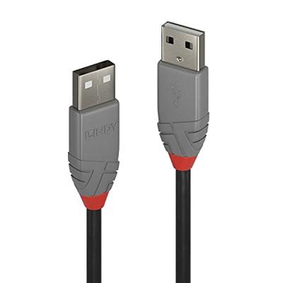 LINDY 36690 USB-kabel USB 2.0 USB-A stekker, USB-A stekker 0.20 m Zwart