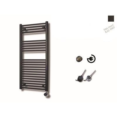Elektrische Design Radiator Sanicare Plug En Play 111,8 x 60 cm Mat Zwart Thermostaat Chroom 730 Watt Sanicare Elektrische Design Radiator Sanicare Plug En Play 111,8 x 60 cm Mat Zwart Thermostaat Chroom 730 Watt Sanicare