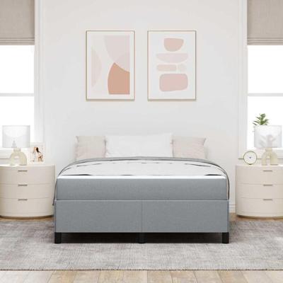 Boxspring bed Lichtgrijs en zwart 140 x 200 cm