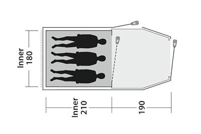 Outwell Earth 3 Plus Tunneltent