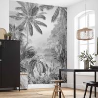 Komar fotobehang lac tropical black & white 200x270 cm - thumbnail