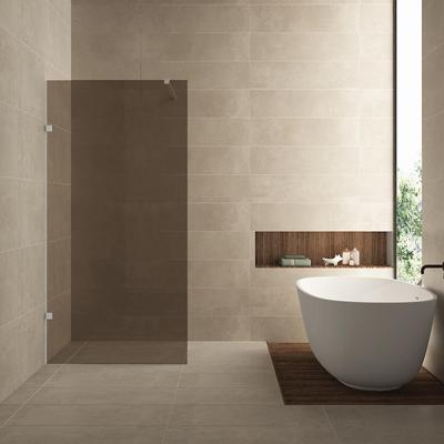 Inloopdouche Wiesbaden Less 90x200 cm 8 mm Nano Vintage Brons Glas Geborsteld Staal