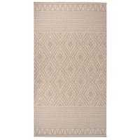 VidaXL Buitenkleed met patroon platgeweven 80x150 cm bruin - thumbnail