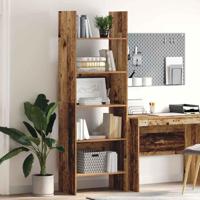 Boekenkast Oud hout 60 x 35 x 180 cm Bewerkt hout - thumbnail