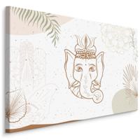 Schilderij - Prachtige tekening van Ganesha, Premium Print - thumbnail