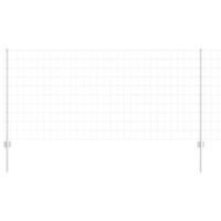 VidaXL Hek met paal zilver 1 x 25 m staal - thumbnail