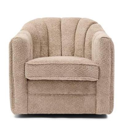 Rivièra Maison Draaifauteuil 'St. Lewis' Chenille, kleur Soft Walnut