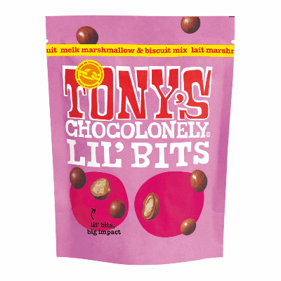 Tony's Chocolonely lil' bits melk marshmallow & biscuit (8x 150gr)