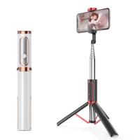 M18 draagbare Selfie stick afstandsbediening mobiele telefoon houder (wit) - thumbnail