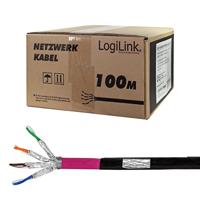 LogiLink CPV0082 Netwerkkabel CAT 7 S/FTP Zwart 100 m - thumbnail
