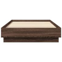 Bedframe met LED-verlichting bruin eikenkleurig 100x200 cm - thumbnail