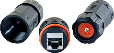 Schwaiger RJ45-koppeling Netwerk Adapter CAT 6A [1x RJ45-bus 8p8c - 1x RJ45-bus 8p8c] Zwart - thumbnail