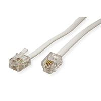 RJ11 platte kabel 6P4C, wit, 6 m - thumbnail