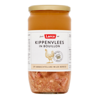 Larco Kippenvlees in Bouillon 800 ml bij Jumbo - thumbnail