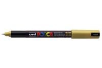 Uni-Posca Posca marker, afm pc-1mr, lijndikte 0,7 mm, extra-fijn, goud, 1 stuk - thumbnail