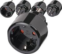 Reisstekker brennenstuhl adapter usa zwart | 5 stuks - thumbnail