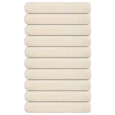 Handdoeken 10 st 100x200 cm 360 g/m 100% katoen crmekleurig Handdoeken 10 st 100x200 cm 360 g/m 100% katoen crmekleurig