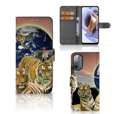 Motorola Moto G31 | G41 | Telefoonhoesje | Met pasjeshouder | Roofdieren Motorola Moto G31 | G41 | Telefoonhoesje | Met pasjeshouder | Roofdieren