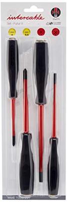 Intercable 1399001 Schroevendraaierset VDE 4-delig Kruiskop Phillips, Plat