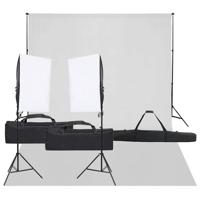 VidaXL Fotostudioset met verlichtingsset en achtergrond - thumbnail